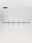 Preview: Nova Luce LED Pendelleuchte Prato dimmbar 33W warmweiss 3000K Champagnergold Schwarz Aluminium 150x9cm 9580925