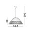 Preview: Nova Luce Pendelleuchte Natu 3-flammig 3xE27 Natur Seegras Ø52,5cm 9586515