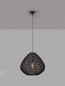 Preview: Nova Luce Pendelleuchte Melody E27 Schwarz Rattan Ø50cm 9586518