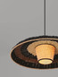 Preview: Nova Luce Pendelleuchte Capa E27 Natur Schwarz Braun Rattan Ø60cm 9586519