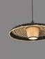 Preview: Nova Luce Pendelleuchte Capa E27 Natur Schwarz Rattan Ø60cm 9586520