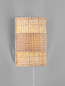 Preview: Nova Luce Wandleuchte Lum E27 Natur Rattan 29x20,5cm 9586521