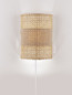 Preview: Nova Luce Wandleuchte Lum E27 Natur Rattan 29x20,5cm 9586521