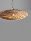 Preview: Nova Luce Pendelleuchte Bola E27 Schwarz Beige Textil Rattan Ø85cm 9586522
