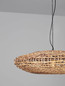 Preview: Nova Luce Pendelleuchte Bola E27 Schwarz Beige Textil Rattan Ø85cm 9586522