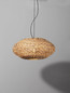 Preview: Nova Luce Pendelleuchte Bola E27 Schwarz Beige Textil Rattan Ø58cm 9586523