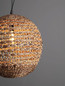 Preview: Nova Luce Pendelleuchte Bola E27 Schwarz Beige Textil Rattan Ø50cm 9586524