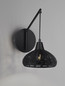 Preview: Nova Luce Wandleuchte Fado E27 Schwarz Rattan 40x20,5cm 9586530