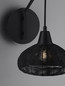 Preview: Nova Luce Wandleuchte Fado E27 Schwarz Rattan 40x20,5cm 9586530