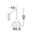 Preview: Nova Luce Wandleuchte Fado E27 Schwarz Rattan 40x20,5cm 9586530