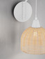 Preview: Nova Luce Wandleuchte Fado E27 Natur Rattan 40x20,5cm 9586531
