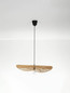 Preview: Nova Luce Pendelleuchte Siara E27 Natur Schwarz Rattan 60x59,5cm 9586536