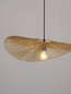 Preview: Nova Luce Pendelleuchte Siara E27 Natur Schwarz Rattan 60x59,5cm 9586536