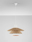 Preview: Nova Luce Pendelleuchte Kao E27 Natur Orange Weiß Stahl Rattan Ø50cm 9586600