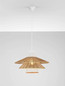 Preview: Nova Luce Pendelleuchte Kao E27 Natur Orange Weiß Stahl Rattan Ø50cm 9586600