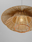 Preview: Nova Luce Pendelleuchte Kao E27 Natur Orange Weiß Stahl Rattan Ø50cm 9586600