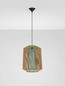 Preview: Nova Luce Pendelleuchte Dena E27 Grün Schwarz Natur Stahl Seil Ø38cm 9586602