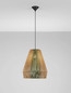 Preview: Nova Luce Pendelleuchte Dena E27 Grün Schwarz Natur Stahl Seil Ø39cm 9586603