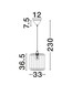Preview: Nova Luce Pendelleuchte Abby E27 Mehrfarbig Stahl Seil Ø33x36,5cm 9586604