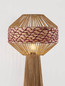 Preview: Nova Luce Stehleuchte Mapi E27 Natur Rot Seil Rattan 152cm 9586607