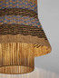 Preview: Nova Luce Pendelleuchte Mande E27 Natur Blau Schwarz Stahl Seil Ø40cm 9586608