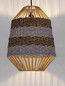 Preview: Nova Luce Pendelleuchte Copos E27 Natur Blau Schwarz Stahl Seil Ø30cm 9586609