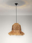 Preview: Nova Luce Pendelleuchte Sorello E27 Natur Braun Schwarz Stahl Seil Ø37cm 9586614