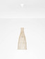 Preview: Nova Luce Pendelleuchte Niro E27 Natur Weiß Rattan Ø24cm 9586619