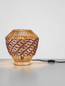 Preview: Nova Luce Tischleuchte Mapi E27 Natur Rot Seil Rattan Ø29cm 9586623