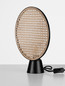 Preview: Nova Luce Tischleuchte Tierra E27 Natur Schwarz Stahl Rattan 37x30cm 9586627