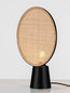 Preview: Nova Luce Tischleuchte Tierra E27 Natur Schwarz Stahl Rattan 48,5x35cm 9586628