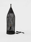 Preview: Nova Luce Stehleuchte Naos E27 Schwarz Metall Rattan 73cm 9586629