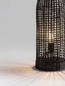 Preview: Nova Luce Stehleuchte Naos E27 Schwarz Metall Rattan 73cm 9586629