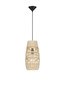 Preview: Nova Luce Pendelleuchte Riu E27 Natur Schwarz Stahl Rattan Ø22cm 9586631