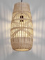 Preview: Nova Luce Pendelleuchte Riu E27 Natur Schwarz Stahl Rattan Ø22cm 9586631