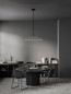 Preview: Nova Luce LED Pendelleuchte Polifemo 17W Rauchgrau Schwarz Glas Metall Ø60cm 9620140