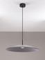 Preview: Nova Luce LED Pendelleuchte Polifemo 17W Rauchgrau Schwarz Glas Metall Ø60cm 9620140