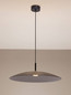 Preview: Nova Luce LED Pendelleuchte Polifemo 17W Rauchgrau Schwarz Glas Metall Ø60cm 9620140