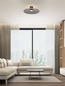 Preview: Nova Luce LED Deckenleuchte Polifemo 17W warmweiss 3000K Rauchgrau Schwarz Glas Metall Ø60cm 9620142