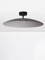 Preview: Nova Luce LED Deckenleuchte Polifemo 17W warmweiss 3000K Rauchgrau Schwarz Glas Metall Ø60cm 9620142