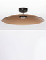 Preview: Nova Luce LED Deckenleuchte Polifemo 17W warmweiss 3000K Mokka Schwarz Glas Metall Ø60cm 9620143