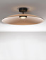 Preview: Nova Luce LED Deckenleuchte Polifemo 17W warmweiss 3000K Mokka Schwarz Glas Metall Ø60cm 9620143