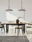 Preview: Nova Luce LED Pendelleuchte Polifemo 12W warmweiss 3000K Rauchgrau Schwarz Glas Metall Ø40cm 9620144