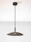 Preview: Nova Luce LED Pendelleuchte Polifemo 12W warmweiss 3000K Rauchgrau Schwarz Glas Metall Ø40cm 9620144