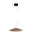 Preview: Nova Luce LED Pendelleuchte Polifemo 12W warmweiss 3000K Mokka Schwarz Glas Metall Ø40cm 9620145