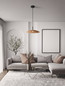 Preview: Nova Luce LED Pendelleuchte Polifemo 12W warmweiss 3000K Mokka Schwarz Glas Metall Ø40cm 9620145