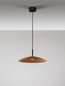 Preview: Nova Luce LED Pendelleuchte Polifemo 12W warmweiss 3000K Mokka Schwarz Glas Metall Ø40cm 9620145