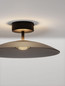 Preview: Nova Luce LED Deckenleuchte Polifemo 12W warmweiss 3000K Schwarz Rauchgrau Glas Metall Ø40cm 9620146
