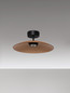 Preview: Nova Luce LED Deckenleuchte Polifemo 12W warmweiss 3000K Mokka Schwarz Glas Metall Ø40cm 9620147