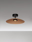 Preview: Nova Luce LED Deckenleuchte Polifemo 12W warmweiss 3000K Mokka Schwarz Glas Metall Ø40cm 9620147